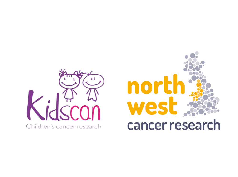 kidscan logo logo and north west cancer research logo