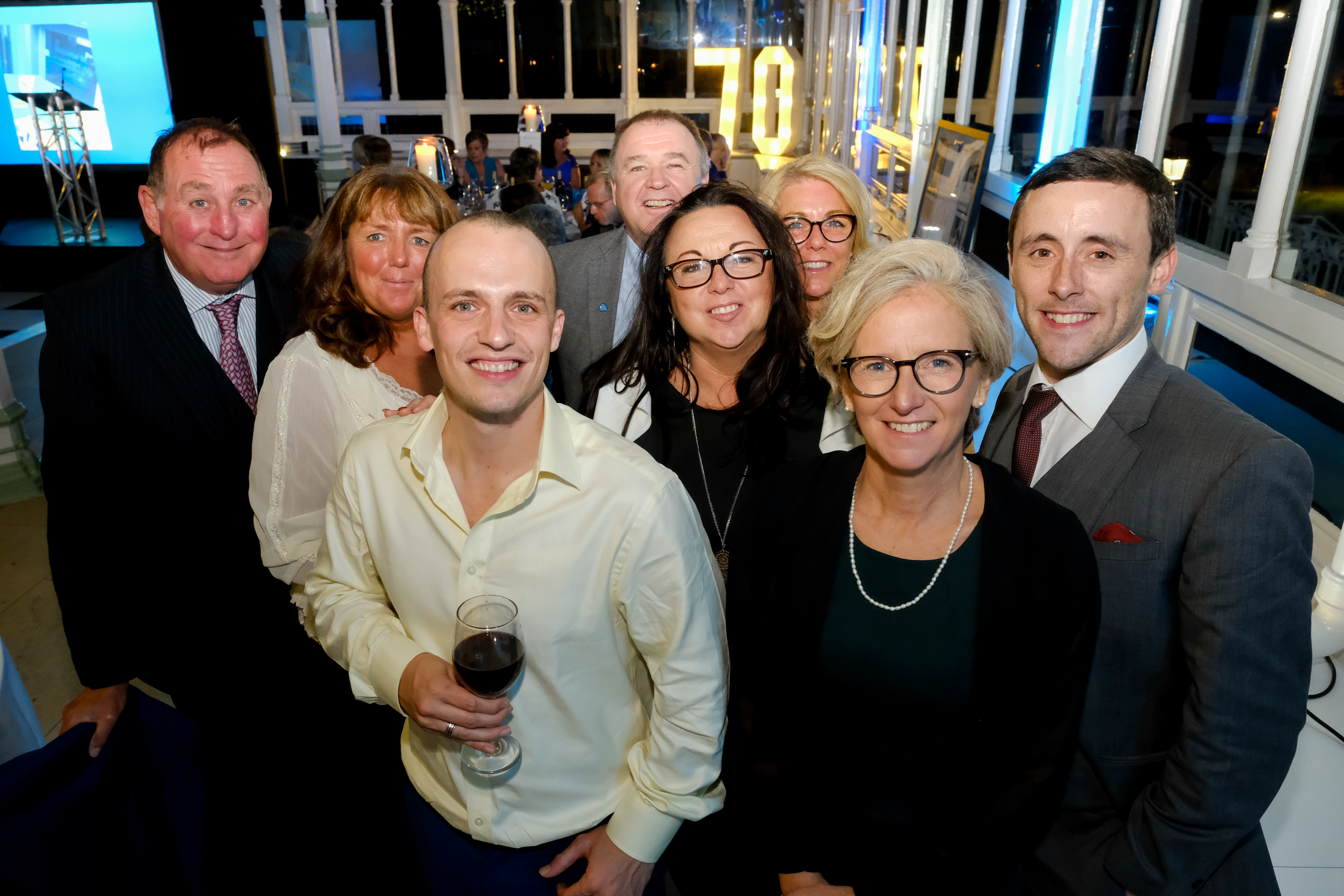corporate group at event