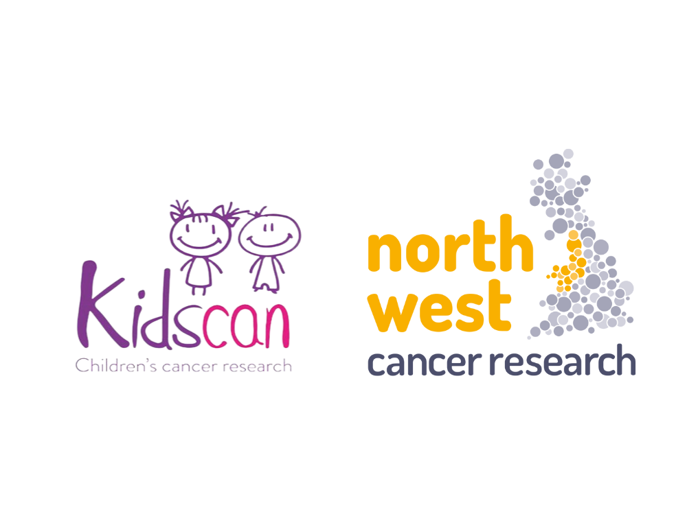 kidscan logo logo and north west cancer research logo 