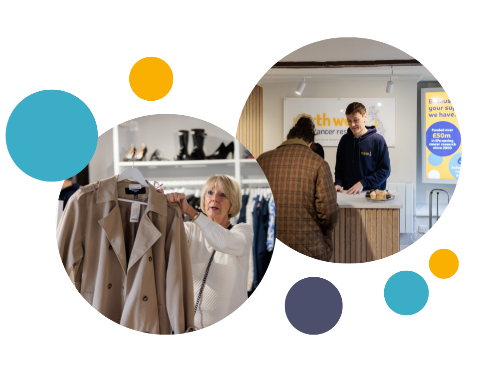 shoppers and volunteers in the north west cancer research knutsford shop